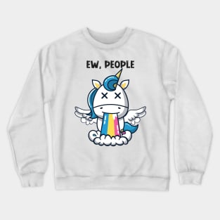 Unicorn's Solitude: Embracing the Mystical Away from People Crewneck Sweatshirt